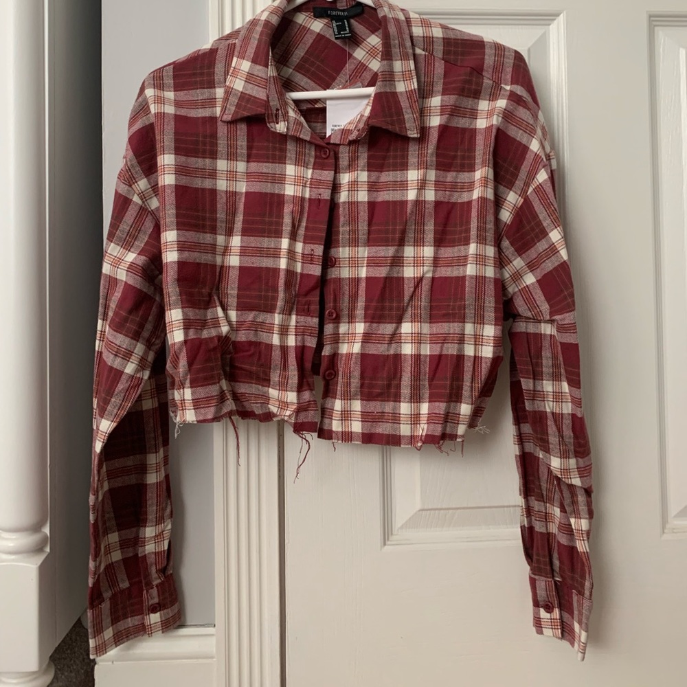 Forever 21 cropped flannel